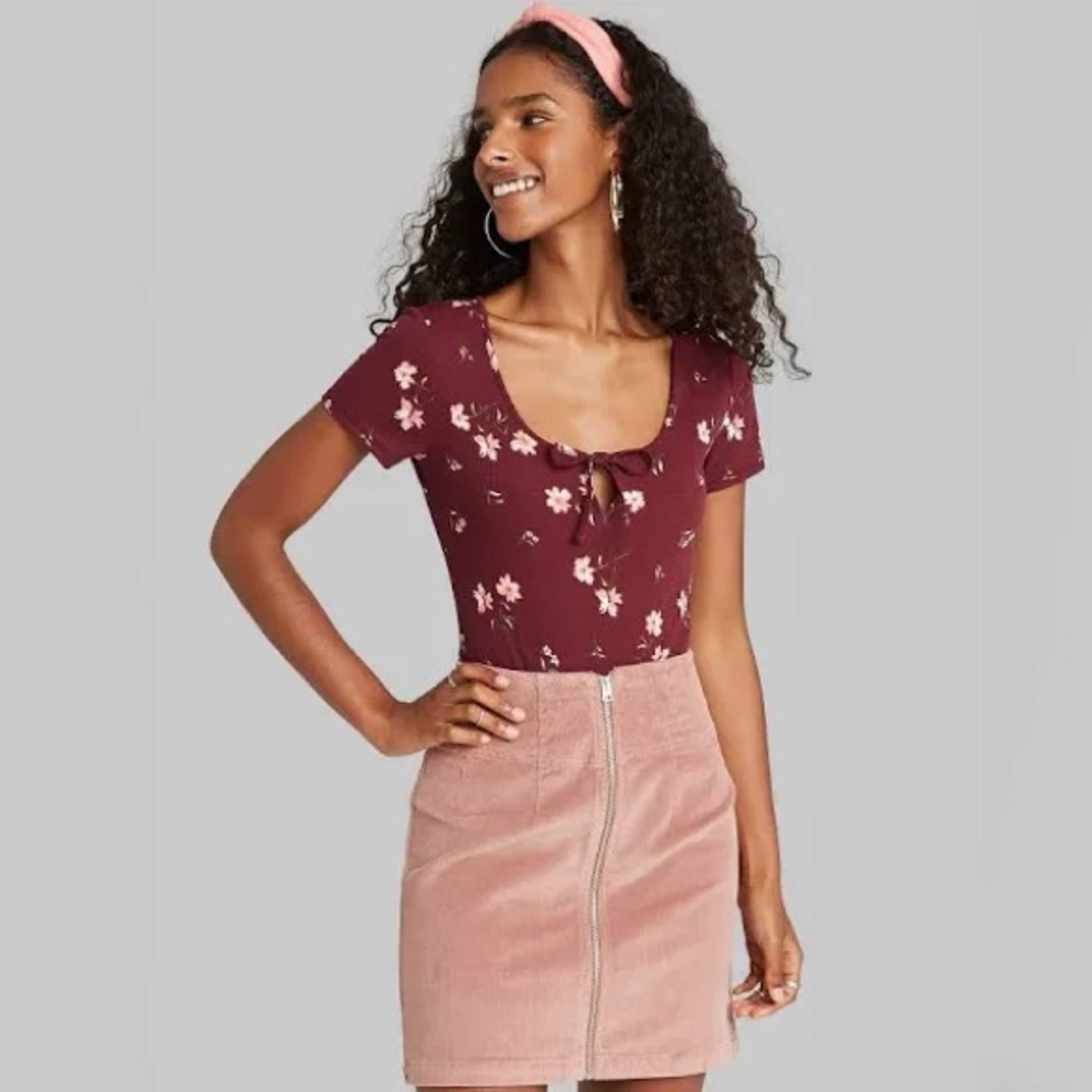 WILD FABLE Floral Bodysuit in XS